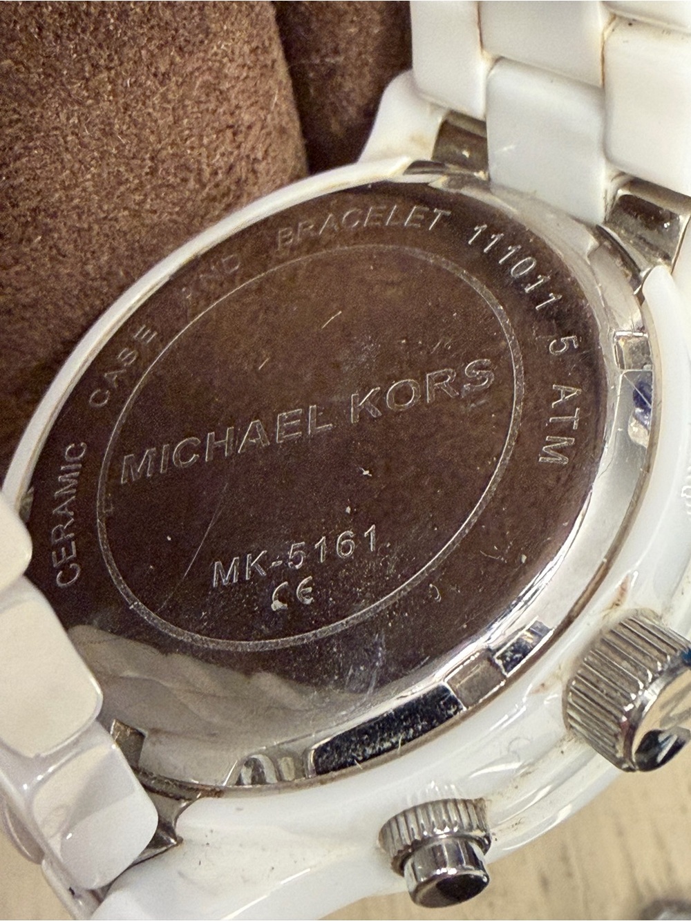 Michael Kors MK5161 White Ceramic Chronograph Runway Bracelet Watch w/ Subdials - Picture 5 of 12